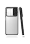 Mutcase - Xiaomi Uyumlu Mi 10t 5g - Kılıf Slayt Sürgülü Arkası Buzlu Lensi Kapak - Siyah