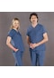 Doktor Hemşire Forması Medikal Forma Cerrahi Takım Petrol Mavisi