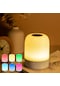 Xiaoqityh Led Gece Lambası Dokunmatik Kontrol Şarj Edilebilir Masa Lambası 7 Renk Değişen Taşınabilir Lamba Lamba Yatak Odası Oturma Odası Ofis Lambası Şarj Edilebilir Xiaoqityh