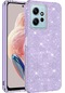 Ekılıf - Xiaomi Redmi Note 12 4g Uyumlu Kılıf Simli Koruyucu Shining Silikon - Mor