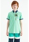 Tommy Life Su Yeşili Baskılı Cep Detaylı Standart Kalıp Polo Yaka Erkek Çocuk T-shirt - 11144 Su Yeşili