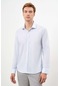 Erkek A. Mavi Pamuk Desenli İtalyan Yaka Slim Fit Gömlek 24ms004002311 A. Mavi