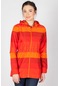 Maraton Sportswear Comfort Kadın Kapşonlu Uzun Kol Basic Turuncu Trenchcoat 16400-turuncu