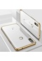 Kilifone - Xiaomi Uyumlu Redmi S2 - Kılıf Dört Köşesi Renkli Arkası Şefaf Lazer Silikon Kapak - Gold