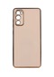 Mutcase - Samsung Uyumlu Galaxy A03s - Kılıf Parlak Renkli Bark Silikon Kapak - Rose Gold