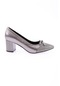 Dgn K205 Kadin Silver Taşli Fiyonklu Topuklu Ayakkabi K205-1510-R3055