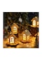 Xiaoqityh- 10 Ft 20 Noel Köyü Evleri Dize Işıklar Pille Çalışan Led Peri Işıklar Noel Heykelcik Kar Evi Kapalı Oda Partisi Düğün Için Noel Işıkları Noel Ağacı Dekorasyonu, Xiaoqityh