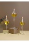 Glassic Focus Sarı Cam Kandil 3 Adet Cam Kandil - 200 ML Kandil Yağı + 3 Adet Kandil Fitili