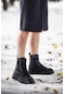 Woggo Cilt Fermuarlı Kadın Günlük Bot Ayakkabı Fls 26-9175 Siyah