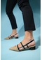 Cenova Siyah Hasır Kadın Topuklu Sandalet