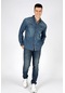 Wolker 1 Erkek Jean Gömlek-20558-denım