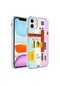 Mutcase - İphone Uyumlu İphone 11 - Kılıf Kenarlı Renkli Desenli Elegans Silikon Kapak - No2