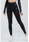 Siyah Slim Fit Yüksek Bel Toparlayıcı Seamless Kadın Tayt Ssd0004 Siyah