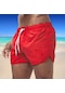 Kırmızı Yüzme Plaj Spor Bermuda Erkek Koşu Spor Sörf Erkek Mayo Şort