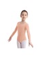 Kayısı Çocuklar Temel Uzun Kollu Leotard Bale Dans Jimnastik Bodysuit Tulum Kız Activewear