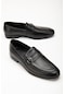 Hakiki Deri Kemerli Küçük Toka Siyah Erkek Klasik Ayakkabı-3020-siyah