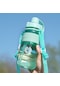 1L 2L 1.5 Litre Spor Plastik Su Içme Şişesi Için 1000Ml Bpa Ücretsiz Spor Içme Suyu Şişesi Saman Kayış-600Ml Yeşil