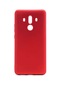 Tecno - Huawei Mate 10 Pro - Kılıf Mat Renkli Esnek Premier Silikon Kapak - Kırmızı