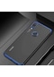 Tecno - Huawei P Smart 2019 Pot-lx1 - Kılıf Dört Köşesi Renkli Arkası Şefaf Lazer Silikon Kapak - Mavi