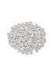 20-100 Adet/grup 6 8 10 12 14mm Ccb Spacer Boncuk Yuvarlak Gevşek Boncuk Büyük Silver 6mm X 100pcs