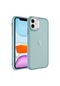 Mutcase - İphone Uyumlu İphone 11 - Kılıf Arkası Buzlu Sert Pc May Kapak - Mavi