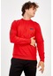 Maraton Sportswear Regular Erkek Bisiklet Yaka Uzun Kol Basic Kırmızı Sweatshirt 19182-kırmızı