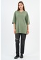 V Yaka Oversize T-shirt E24-742a-wn Mint