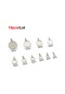 5-10 Adet Yüksek Kalite Paslanmaz Çelik Cabochon Baz Çerçeve Takı Yapımı İçin 10pcs Steel 12mm