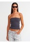 Dilvin 20659 Crop Top Antrasit