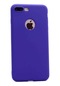 Noktaks - iPhone Uyumlu 7 Plus - Kılıf Mat Renkli Esnek Premier Silikon Kapak - Mor