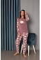 Kadın Kışlık Polar Pijama Takımı Peluş Desenli Takım Tampap 312358- 1039