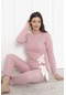 Fawn 4002 İnterlok Kışlık Tavşanlı Kadın Pijama Takımı-gül Kurusu