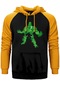Hulk City Sarı Renk Reglan Kol Kapşonlu Sweatshirt