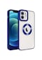 Tecno - İphone Uyumlu İphone 12 - Kılıf Kamera Korumalı Tatlı Sert Omega Kapak - Mavi