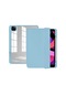 Kilifolsun iPad Uyumlu Pro 12.9 2021 5.nesil Arkası Şefaf Stand Olabilen Koruyucu Nort Kılıf Mavi Açık
