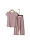 Camel 2 Adet Anne Gecelik Keten Pamuk Ev Giysileri Artı Büyük Boy Xl-4xl Pijama Setleri Kadın Kısa Kollu Yaz Kadın Pijama