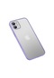 Mutcase - İphone Uyumlu İphone 11 - Kılıf Arkası Mat Kenarları Renkli Sert Retro Kapak - Lila