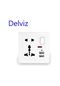 Delviz Usb Şarj Soketi, 2,1a Çift Usb Bağlantı Noktası, Ac 110-250v, 13a Duvara 110-250v White Single Socket