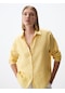 Jimmy Key Sarı Uzun Kollu Basic Keten Gömlek 24shopyktn200
