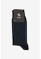 AC&Co / Altınyıldız Classics Erkek Lacivert - Gri Desenli Bambulu Soket Çorap