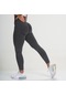 Kadınlar İçin Fitness Spor Salonu Taytları Kadınlar Yüksek Bel Spor Pantolon Yoga Şort Push Up Spor Dumanlı Siyah