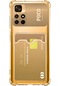 Poco X4 Pro 5G Kılıf Darbe Emici Köşe Korumalı Kartlıklı Cüzdanlı Silikon Kapak - Füme