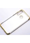 Kilifone - Huawei Uyumlu P30 Lite - Kılıf Dört Köşesi Renkli Arkası Şefaf Lazer Silikon Kapak - Gold