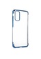 Noktaks - Samsung Galaxy Uyumlu M51 - Kılıf Dört Köşesi Renkli Arkası Şefaf Lazer Silikon Kapak - Mavi