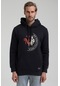 New World Polo Kapüşonlu Lacivert Slim Fit Hoodie 22fwm64030 Lacivert