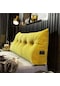 Sarı Başlık Yastık Üçgen Yastık Arkalığı Dekoratif Yastıklar Yatak İçin 180 50 20cm