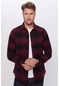 Erkek Slim Fit Dar Kesim Oduncu Kareli Kışlık Gömlek-32049 Çok Renkli