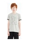 Tommy Life Gri Melanj Minimal Yazı Baskılı Standart Kalıp O Yaka Erkek Çocuk T-shirt - 11132 Gri Melanj