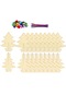 Suntek Yılbaşı Ağacı Ahşap Dilimleri Boyama Seti Tatil Dekorasyonu Dıy Boya Seti 10 Adet Set