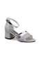 M2s Gümüş Kız Çocuk Simli Saten Klasik Ayakkabı Gümüş